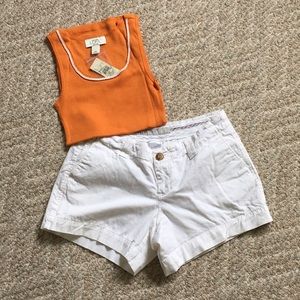Old Navy crisp white low rise shorts - Size 2P